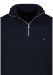Thumbnail Pull en coton bleu marine avec une coupe droite pourvu d'un col camionneur - Image 3