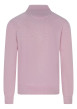 Thumbnail Pull en coton rose uni avec un col camionneur et une coupe droite - Image 2