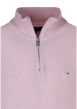 Thumbnail Pull en coton rose uni avec un col camionneur et une coupe droite - Image 3