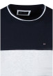 Thumbnail T-shirt en coton bleu et gris à rayures avec un col rond et des manches courtes - Image 3