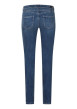Thumbnail Jean en coton bleu à coupe droite pourvu d'une fermeture par zip et boutons - Image 2
