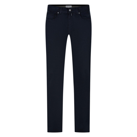 Pantalon en coton mélangé flanelle bleu marine...