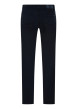 Thumbnail Pantalon en coton mélangé flanelle bleu marine doté d'une coupe droite - Image 2
