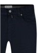 Thumbnail Pantalon en coton mélangé flanelle bleu marine doté d'une coupe droite - Image 3