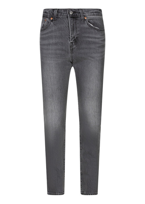 Jean Wedgie Slim gris délavé en coton pourvu d'une taille haute