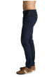 Thumbnail Jean en coton bleu foncé à cinq poches pourvu d'une coupe ajustée - Image 3
