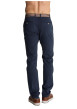Thumbnail Pantalon chino bleu marine à coupe ajustée en coton pourvu de quatre poches - Image 2