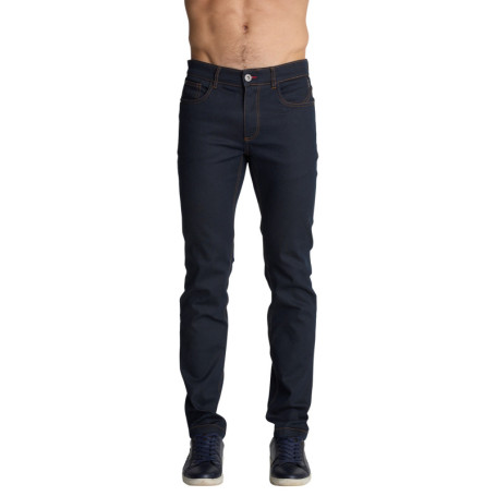 Jean à cinq poches en coton bleu foncé pourvu...