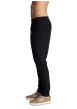 Thumbnail Pantalon chino noir uni à coupe droite en coton muni de quatre poches - Image 3