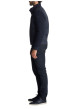 Thumbnail Blouson bi-matière zippée bleu marine en maille et nylon matelassé - Image 5