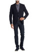 Thumbnail Blazer bleu marine doté d'un col à revers cranté à coupe ajustée - Image 3