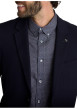 Thumbnail Blazer bleu marine doté d'un col à revers cranté à coupe ajustée - Image 5