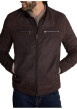 Thumbnail Blouson moka en suédine pourvu de poche zippées à coupe droite