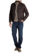 Thumbnail Blouson moka en suédine pourvu de poche zippées à coupe droite - Image 3