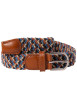 Thumbnail Ceinture ajustable en sangle élastique multicolore tressée avec une boucle