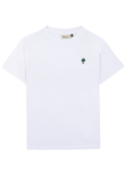 T-shirt en coton blanc doté d'une coupe droite...