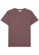 Thumbnail T-shirt en coton prune muni d'une coupe droite et d'une poche plaquée