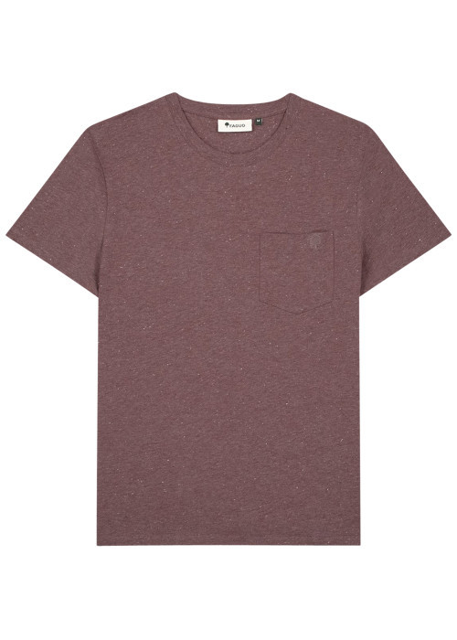 T-shirt en coton prune muni d'une coupe droite...