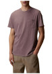 Thumbnail T-shirt en coton prune muni d'une coupe droite et d'une poche plaquée - Image 3