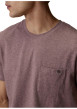 Thumbnail T-shirt en coton prune muni d'une coupe droite et d'une poche plaquée - Image 5