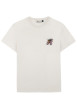 Thumbnail T-shirt en coton écru agrémenté d'une broderie cycliste à coupe droite