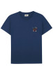 Thumbnail T-shirt en coton bleu foncé agrémenté d'une broderie cycliste à coupe droite