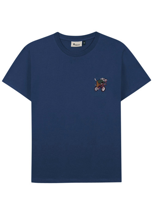 T-shirt en coton bleu foncé agrémenté d'une...