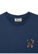 Thumbnail T-shirt en coton bleu foncé agrémenté d'une broderie cycliste à coupe droite - Image 4