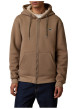 Thumbnail Sweat zippé brun pourvu d'une coupe droite et d'un col à capuche - Image 3