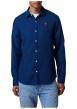 Thumbnail Chemise en coton recyclé bleu marine agrémenté du logo à coupe droite - Image 3