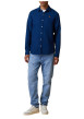 Thumbnail Chemise en coton recyclé bleu marine agrémenté du logo à coupe droite - Image 5