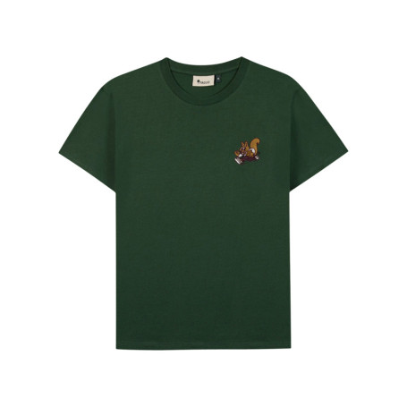 T-shirt en coton vert agrémenté d'une broderie...