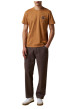 Thumbnail T-shirt en coton camel orné d'une broderie écureuil à coupe droite - Image 5