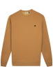 Thumbnail Sweat camel à col rond pourvu d'une coupe droite et du logo brodé