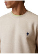 Thumbnail Sweat écru à col rond pourvu d'une coupe droite et du logo brodé - Image 4