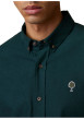 Thumbnail Chemise en coton vert sapin pourvue d'une coupe droite et d'un col boutonné - Image 3