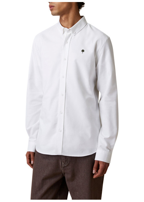 Chemise en coton blanc dotée d'une coupe droite...