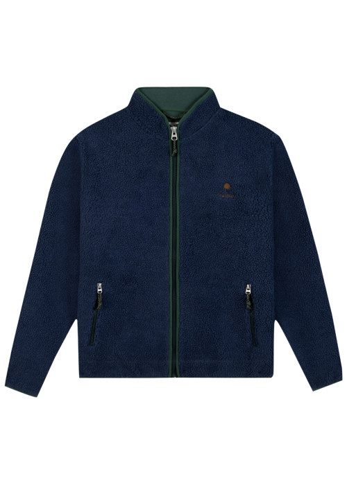 Sweat zippé bleu foncé agrémenté de 2 poches...