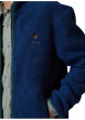 Thumbnail Sweat zippé bleu foncé agrémenté de 2 poches zippées à col montant - Image 4