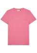 Thumbnail T-shirt en coton rose doté d'une coupe droite et d'une poche plaquée
