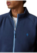 Thumbnail Sweat zippé bleu marine pourvu d'une coupe droite et d'un col montant - Image 2
