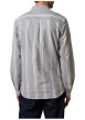 Thumbnail Chemise en coton gris à rayures dotée d'une coupe droite et d'un col boutonné - Image 2