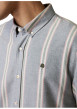 Thumbnail Chemise en coton gris à rayures dotée d'une coupe droite et d'un col boutonné - Image 3