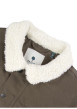 Thumbnail Blouson en coton kaki pourvu d'une coupe droite et d'un col en sherpa - Image 4