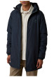 Thumbnail Parka bleu marine mi-longue pourvue d'une coupe droite et un col à capuche - Image 3