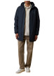 Thumbnail Parka bleu marine mi-longue pourvue d'une coupe droite et un col à capuche - Image 5