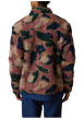 Thumbnail Sweat zippé multicolore orné de motifs feuillage à coupe droite - Image 2