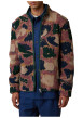 Thumbnail Sweat zippé multicolore orné de motifs feuillage à coupe droite - Image 3