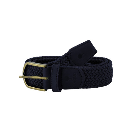 Ceinture tressée élastique bleu marine à...
