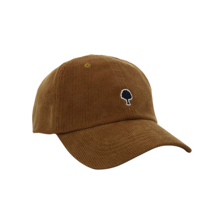 Casquette en coton recyclé côtelé camel...